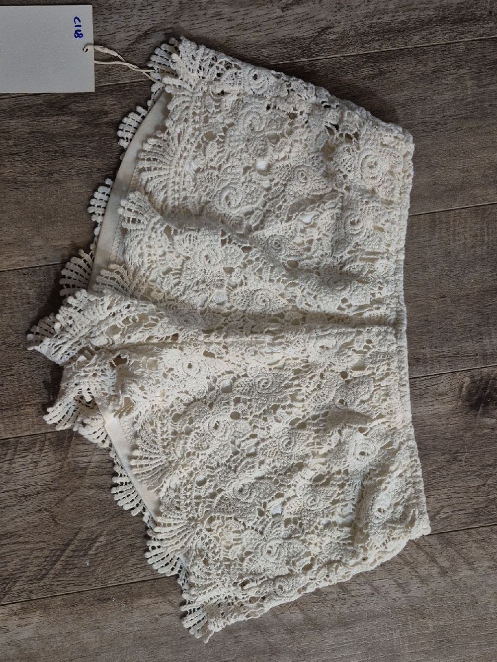 Women's Ivory Crochet Lace Shorts - Lightweight Summer Shorts